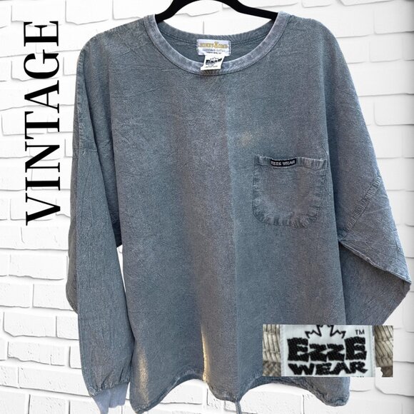 Vintage Ezze Wear “Honey-Komb” Cotton Sweatshirt Gender Neutral Large - Picture 8 of 8